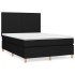 Cama box spring con colchón tela negro 140x190