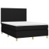 Cama box spring con colchón tela negro 140x190