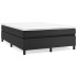 Cama box spring con colchón cuero sintético negro 140x190