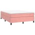 Cama box spring con colchón terciopelo rosa 140x190