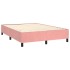 Cama box spring con colchón terciopelo rosa 140x190