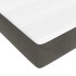 Cama box spring con colchón terciopelo gris oscuro 180x200