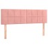 Cama box spring con colchón terciopelo rosa 140x190