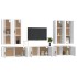 Set de muebles para TV 7 piezas madera contrachapada