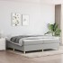 Cama box spring con colchón tela gris claro 200x200