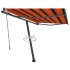 Toldo de pie automático naranja y marrón 350x250