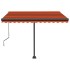 Toldo de pie automático naranja y marrón 350x250