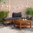 Muebles de jardín 3 pzas con cojines madera acacia gris