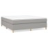 Cama box spring con colchón tela gris claro 180x200