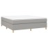 Cama box spring con colchón tela gris claro 180x200