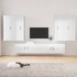 Set de muebles de TV 6 pzas madera contrachapada blanco