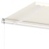 Toldo de pie automático crema 450x300