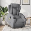 Sillón de masaje eléctrico reclinable elevable tela gris claro