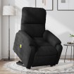 Sillón masaje eléctrico reclinable elevable tela negro