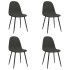 Sillas de comedor 4 uds cuero sintético negro 45x53,5x83