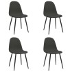 Sillas de comedor 4 uds cuero sintético negro 45x53,5x83 cm