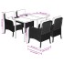 Set comedor de jardín 5 pzas cojines ratán sintético gris