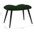 Silla de relajación con taburete terciopelo verde