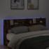 Cabecero de cama con luz LED roble ahumado 220x16,5x103,5