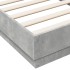 Estructura de cama madera de ingeniería gris hormigón 75x190