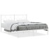 Estructura de cama con cabecero metal blanca 160x200