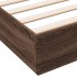 Estructura de cama madera de ingeniería marrón roble 120x200