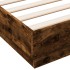 Estructura de cama madera de ingeniería roble ahumado