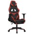 Silla gaming de masaje y reposapiés cuero sintético negro