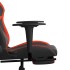 Silla gaming de masaje y reposapiés cuero sintético negro