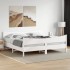 Estructura cama cabecero madera maciza pino blanco 180x200