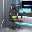 Silla gaming de masaje tela negro y verde claro