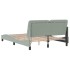 Estructura cama con luces LED terciopelo gris claro 120x200