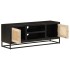 Mueble de TV madera maciza de mango y hierro negro 110x30x40