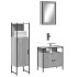 Set de muebles de baño 3 pzas madera contrachapada gris