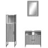 Set de muebles de baño 3 pzas madera contrachapada gris