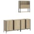 Set de muebles de baño 3 pzas madera contrachapada roble