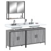 Set de muebles de baño 3 pzas madera contrachapada gris sonoma