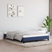 Estructura de cama de tela gris taupe azul 140x200 cm