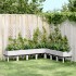 Jardinera con enrejado PP blanco 200x160x142