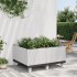 Jardinera con ruedas PP blanco 100x80x54