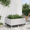 Jardinera con ruedas PP blanco 100x80x54 cm