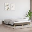 Estructura de cama de tela gris taupe 140x200 cm