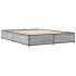 Estructura cama madera ingeniería metal gris Sonoma 135x190