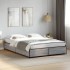 Estructura cama madera ingeniería metal gris Sonoma 135x190