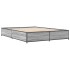 Estructura cama madera ingeniería metal gris Sonoma 135x190