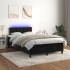 Cama box spring con colchón y LED terciopelo negro 120x190