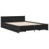 Cama con cajones madera de ingeniería negro 120x190