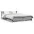 Cama con cajones madera de ingeniería gris Sonoma 135x190