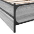 Cama con cajones madera de ingeniería gris Sonoma 135x190