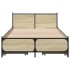 Cama con cajones madera ingeniería roble Sonoma 75x190